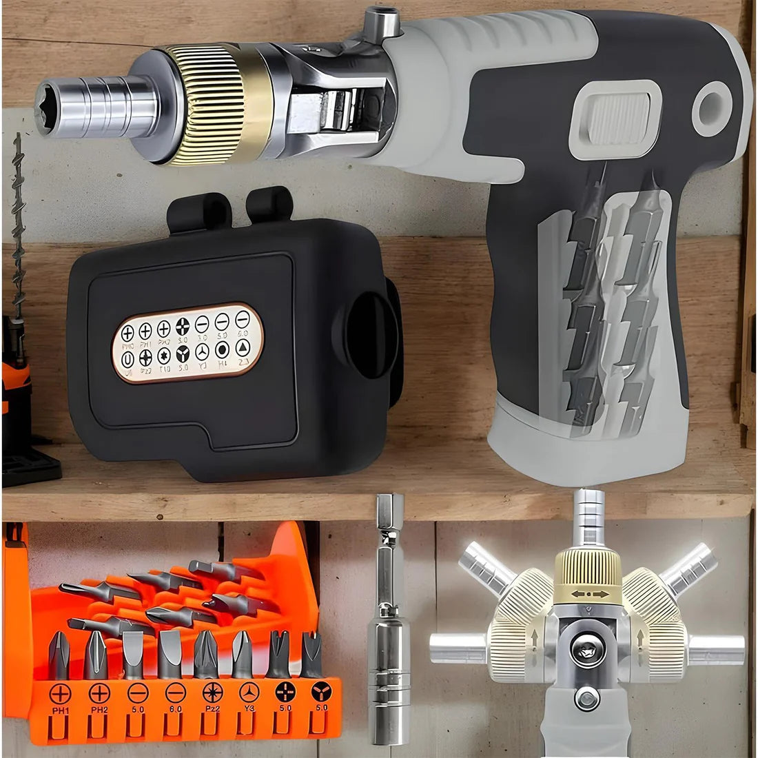 Multifunctional Magnetic Ratchet Screwdriver Kit