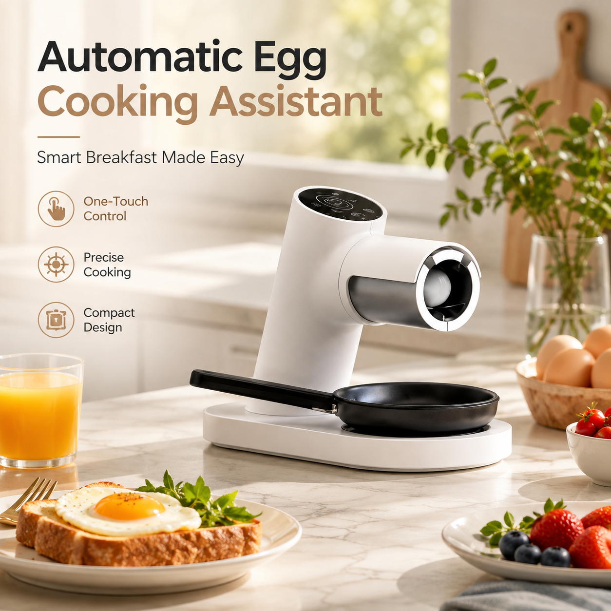 Effortless Breakfast, Elevated – Smart Egg Cooker & Toaster 🍳