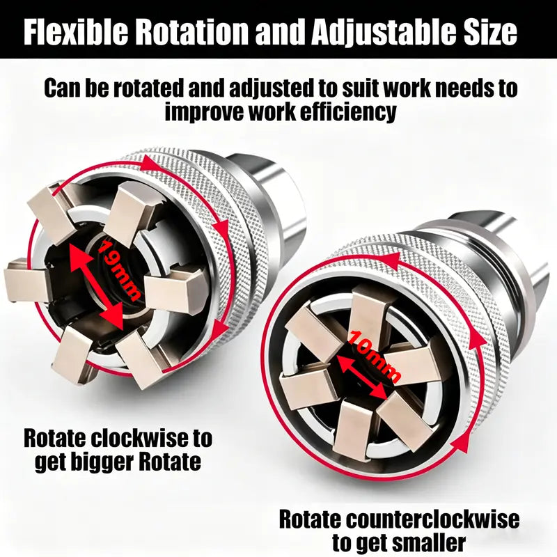 One Socket Grips Any Bolt – Universal Socket Tool for 3/8" Drive Ratchet & Drill