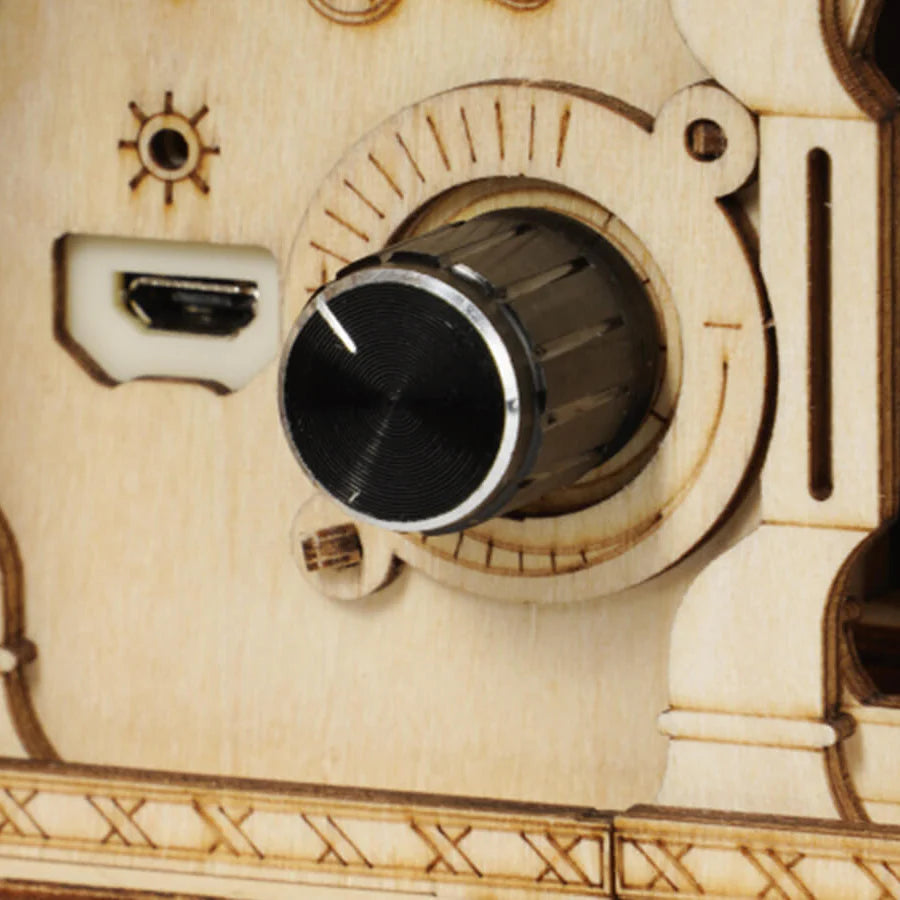 Hand-Crank Classic Phonograph – 3D Wooden Puzzle Record Player