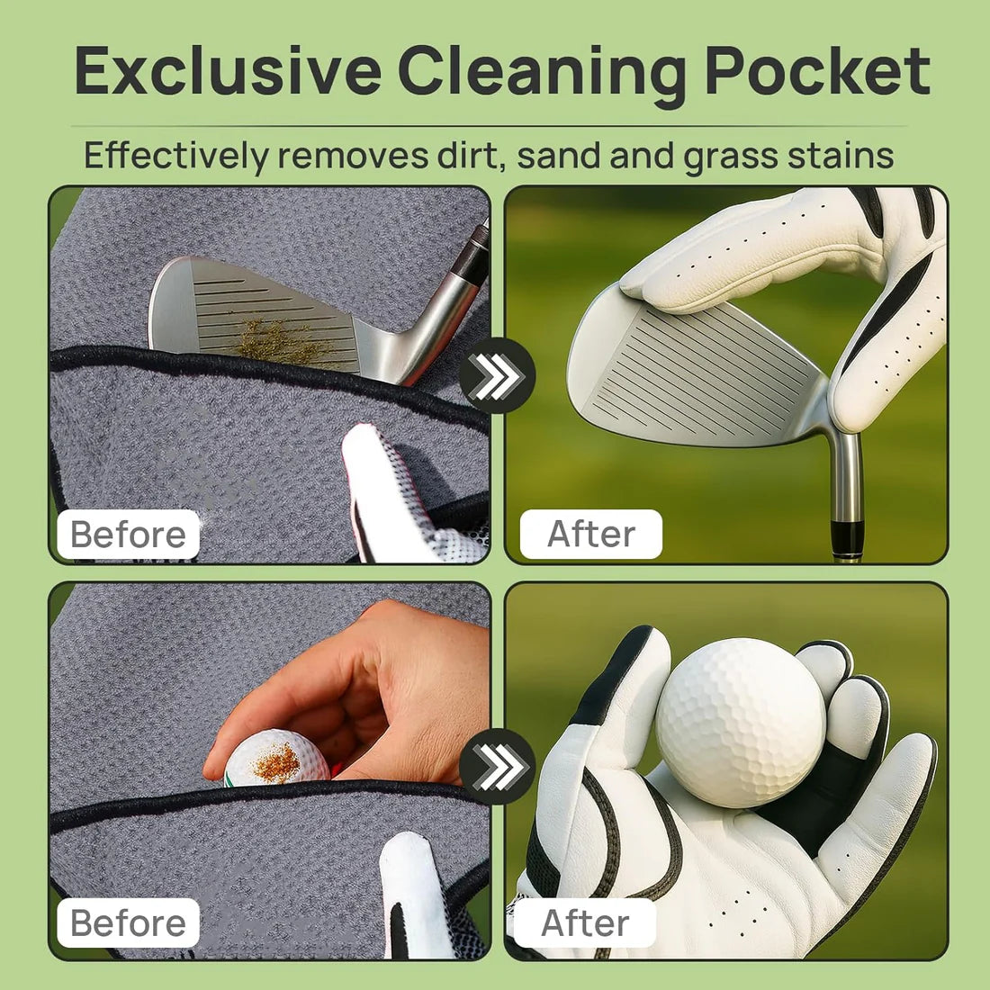 Anti-bend back protection design magnetic golf towel