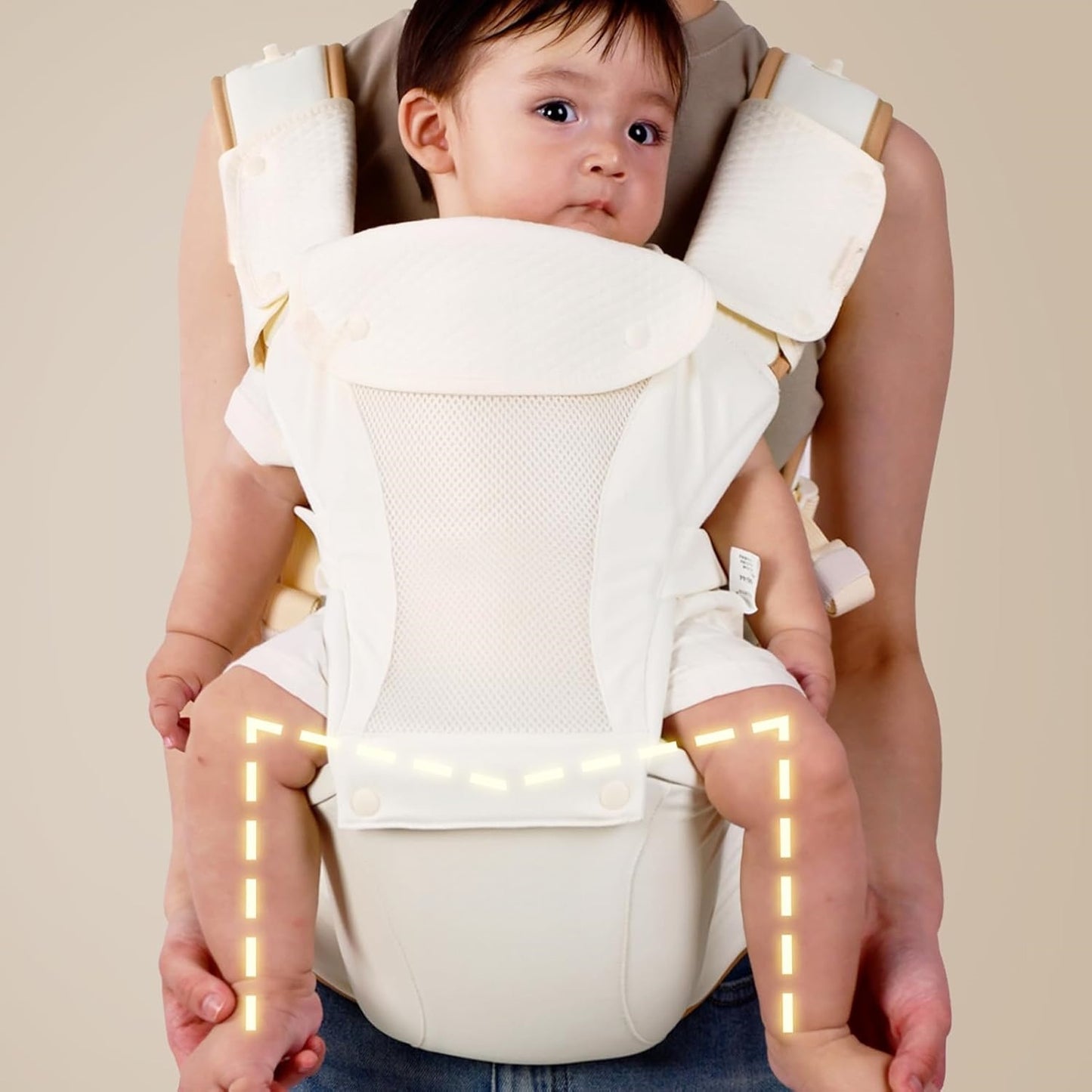 2‑in‑1 Baby Carrier & Detachable Hip Seat
