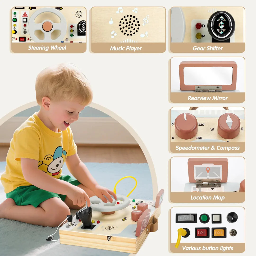Steering Wheel with Lights & Sounds – Interactive Driving Toy for Toddlers, Fun & Engaging