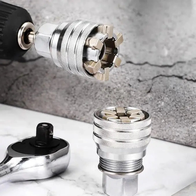 One Socket Grips Any Bolt – Universal Socket Tool for 3/8" Drive Ratchet & Drill