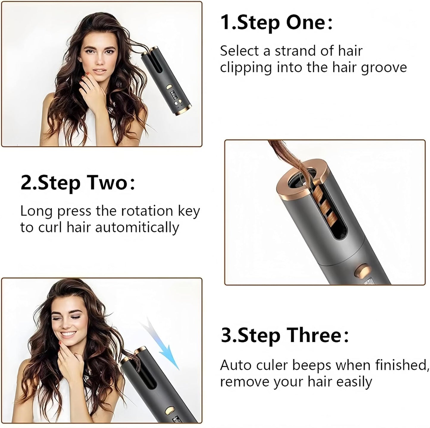 Cordless Curling Iron – Rechargeable & Tangle‑Free