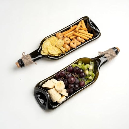 Melted Bottle Shaped Decorative Tray