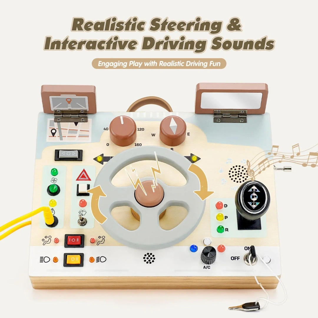 Steering Wheel with Lights & Sounds – Interactive Driving Toy for Toddlers, Fun & Engaging