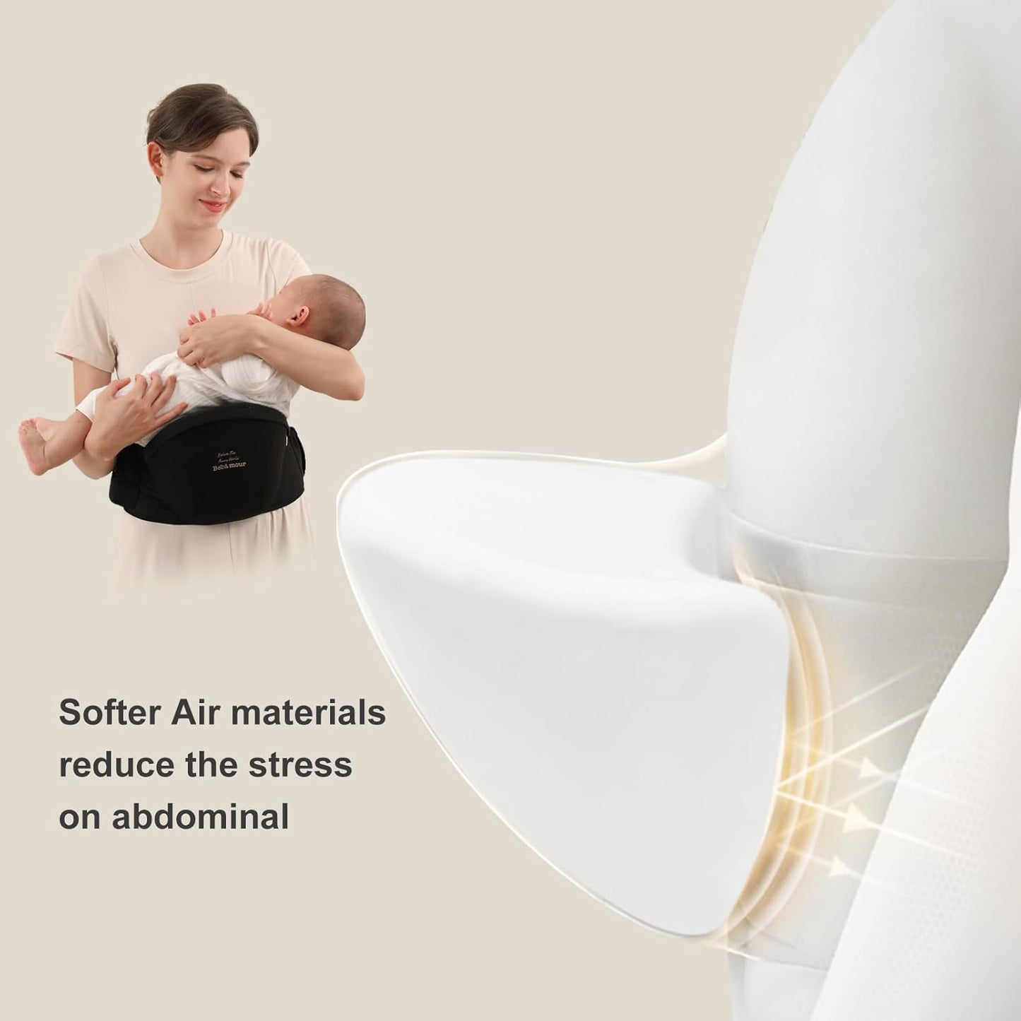 2‑in‑1 Baby Carrier & Detachable Hip Seat