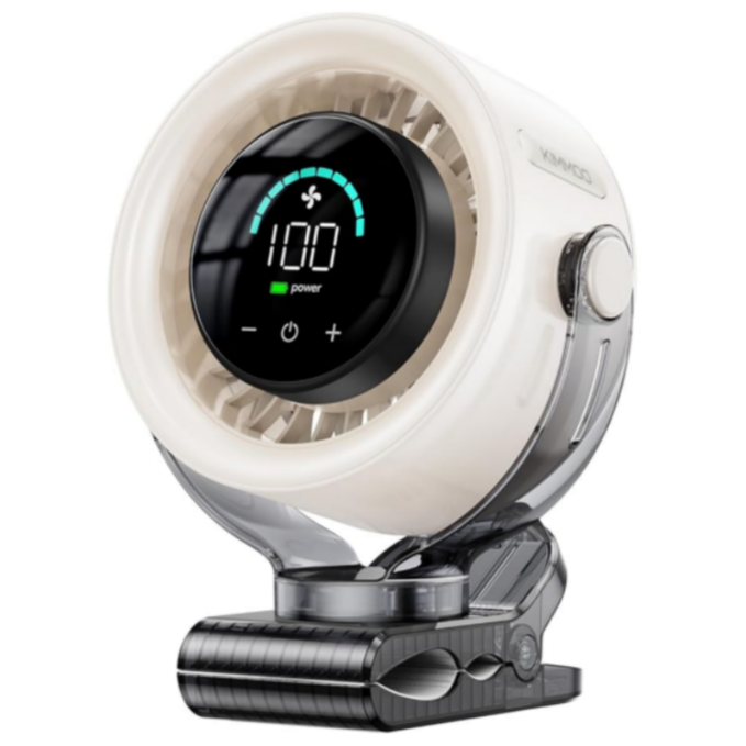 4000mAh Rechargeable Clip Fan with 100 Speeds & LED Display