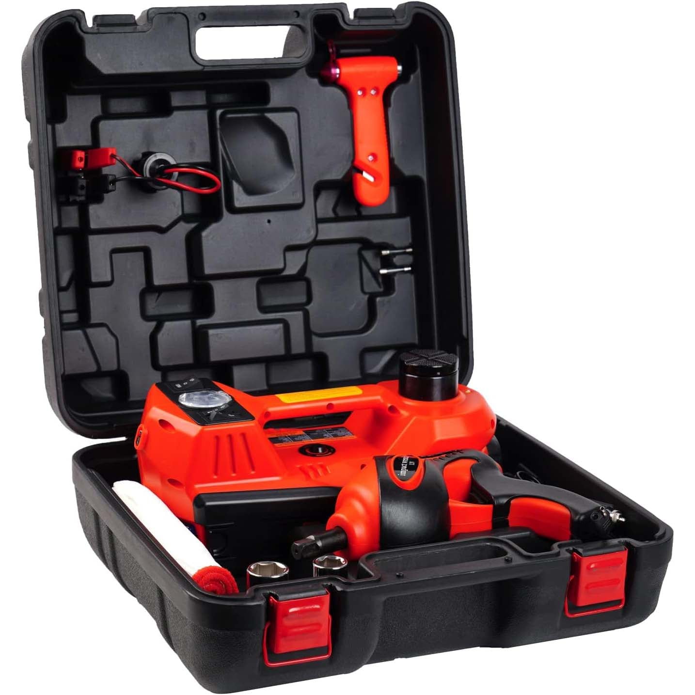 Portable Electric Car Jack Kit-Lift. Remove. Inflate. Handle Emergencies With Ease
