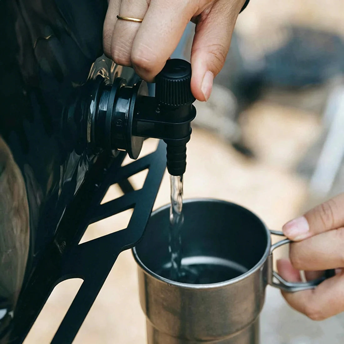 Portable Camping Water Storage Bag with Faucet & Handle