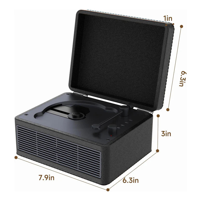 RETRO SUITCASE CD PLAYER – Bluetooth 5.2, 2000mAh Battery, Vintage Style