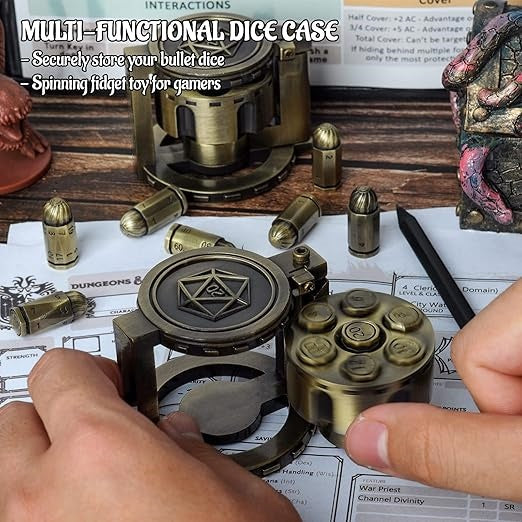 SPINNING REVOLVER DICE SET – Load, Spin, Roll, Repeat