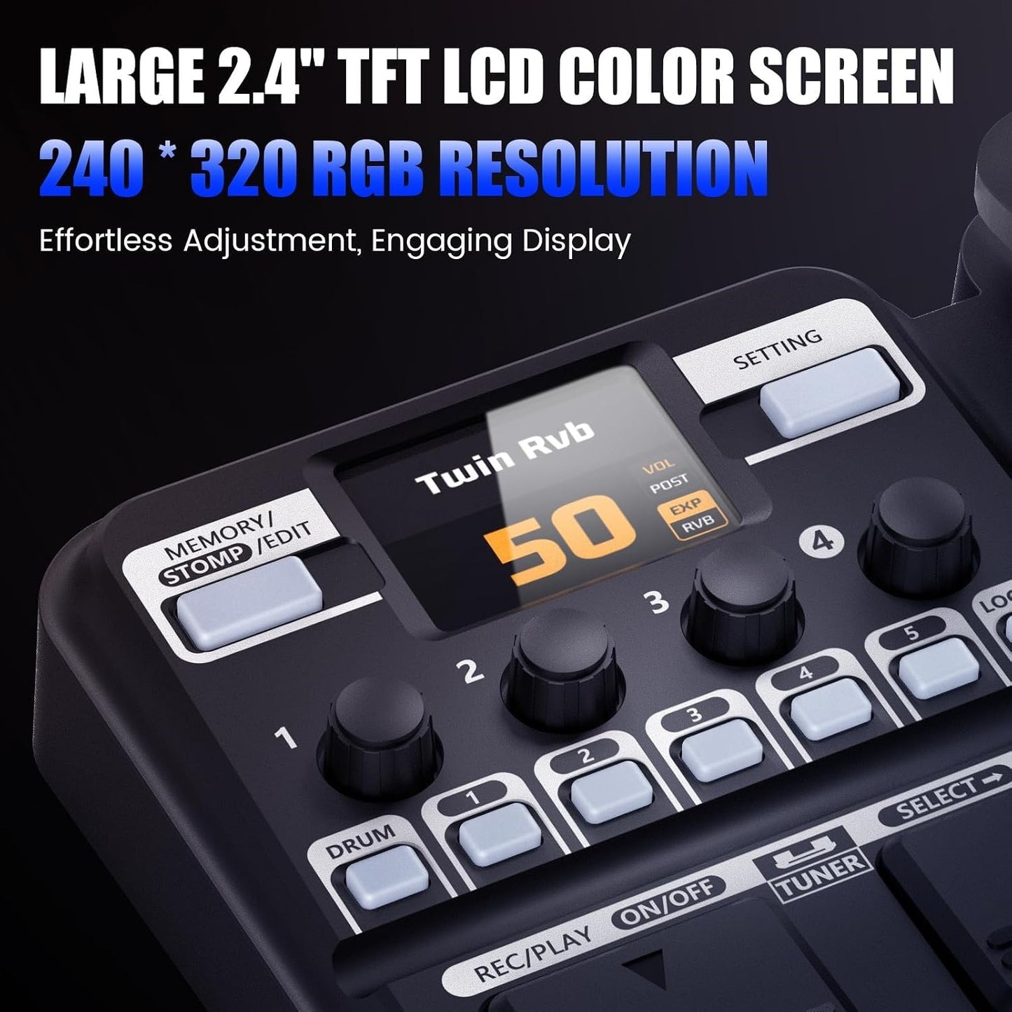 ONE PEDAL TO RULE THEM ALL – 77 Effects, 18 Amps, 50 Presets, Built-in Looper