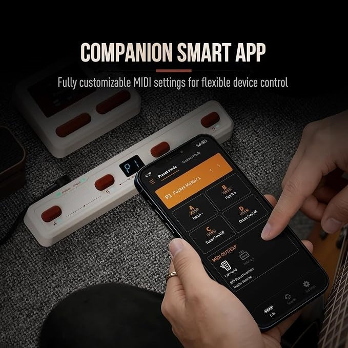 One Stomp. 16 Commands. Pocket‑Sized. Stage‑Ready.