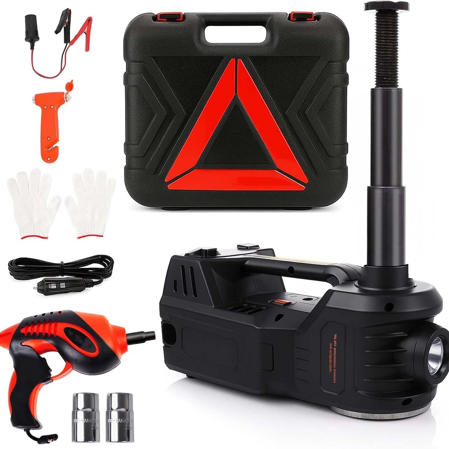 Portable Electric Car Jack Kit-Lift. Remove. Inflate. Handle Emergencies With Ease