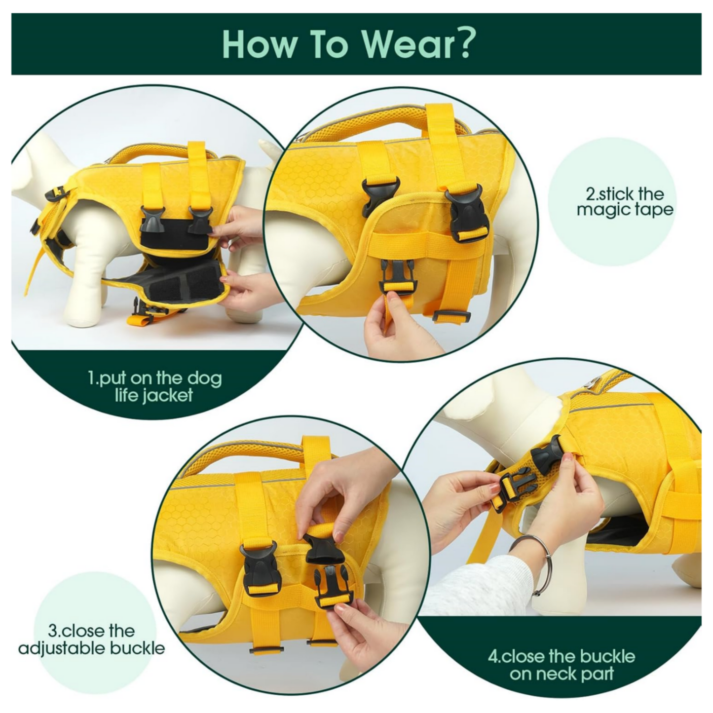 Stay Afloat, Stay Safe – High Flotation Dog Life Jacket with Reflective Strips & Rescue Handle