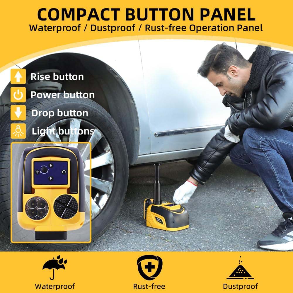 Portable Electric Car Jack Kit-Lift. Remove. Inflate. Handle Emergencies With Ease