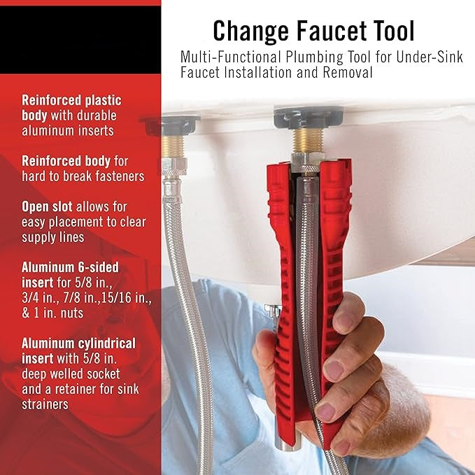 THE UNDER‑SINK PROBLEM SOLVER – One Wrench, 5 Nut Sizes, No More Swearing
