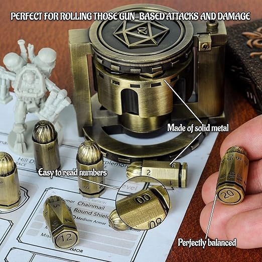 SPINNING REVOLVER DICE SET – Load, Spin, Roll, Repeat