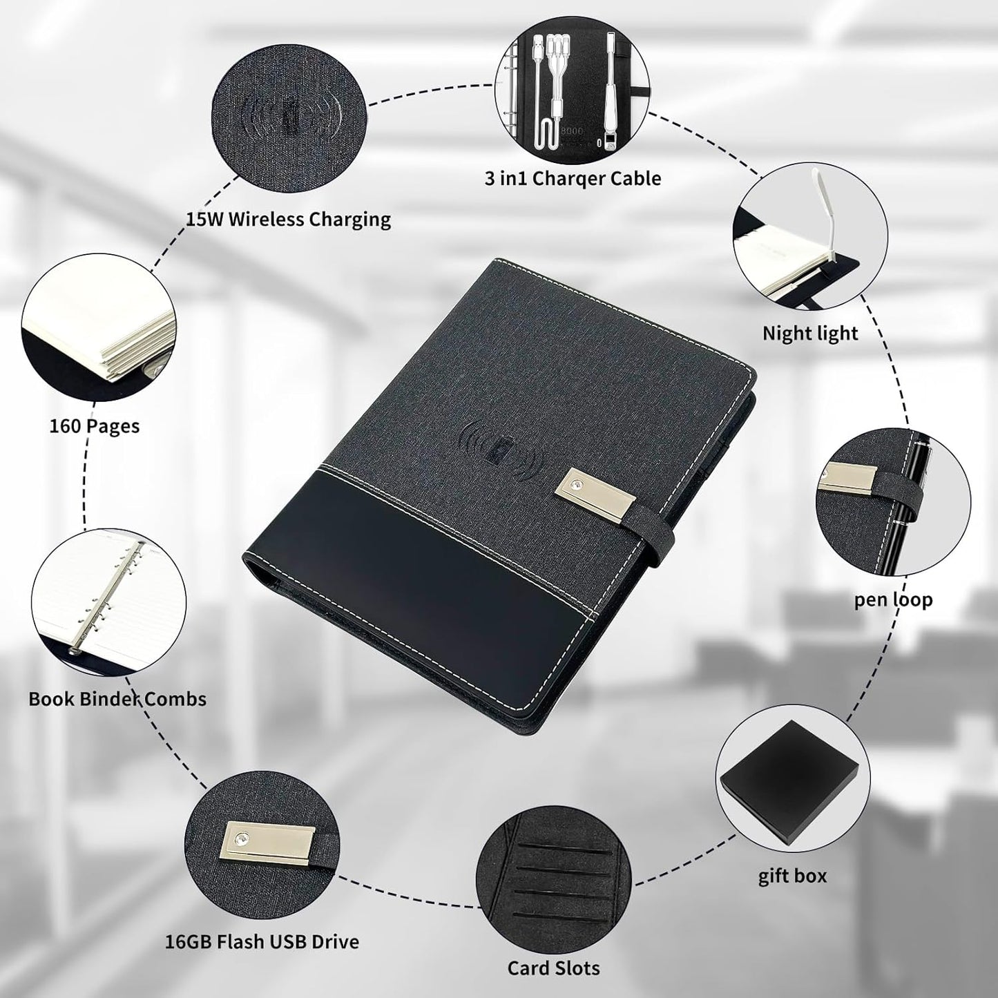 Charge & Write Anywhere – 2026 Planner with Power Bank & Wireless Charger