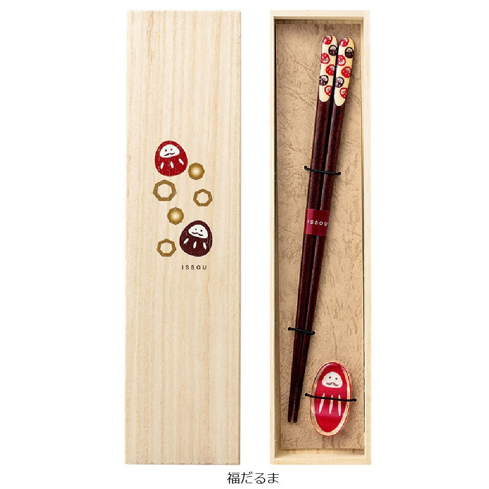 [Personalization available] Lucky Daruma doll (in a paulownia wood box)