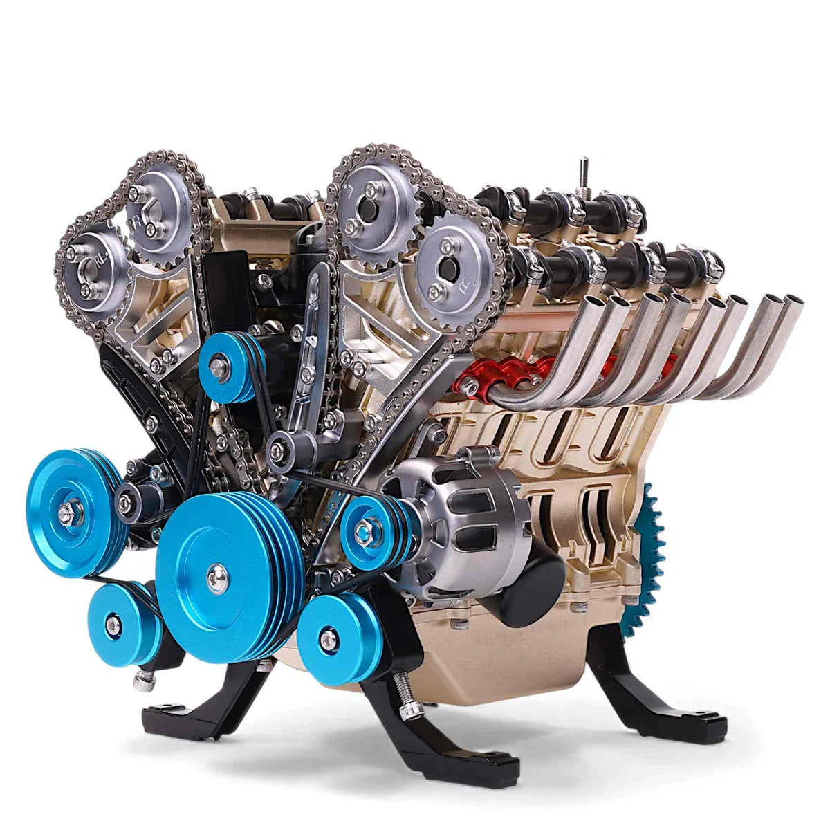 Build a Running V8 Engine – 500+ Pcs Metal Assembly Model Kit