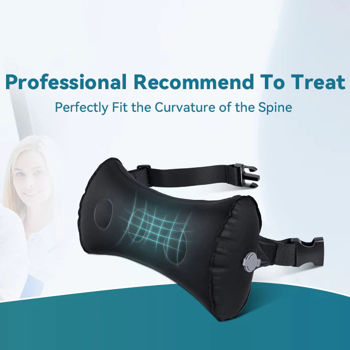Inflatable Lumbar Support Pillow for Travel and Office