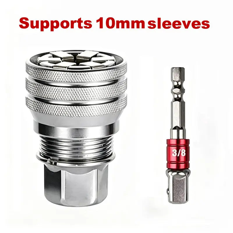One Socket Grips Any Bolt – Universal Socket Tool for 3/8" Drive Ratchet & Drill
