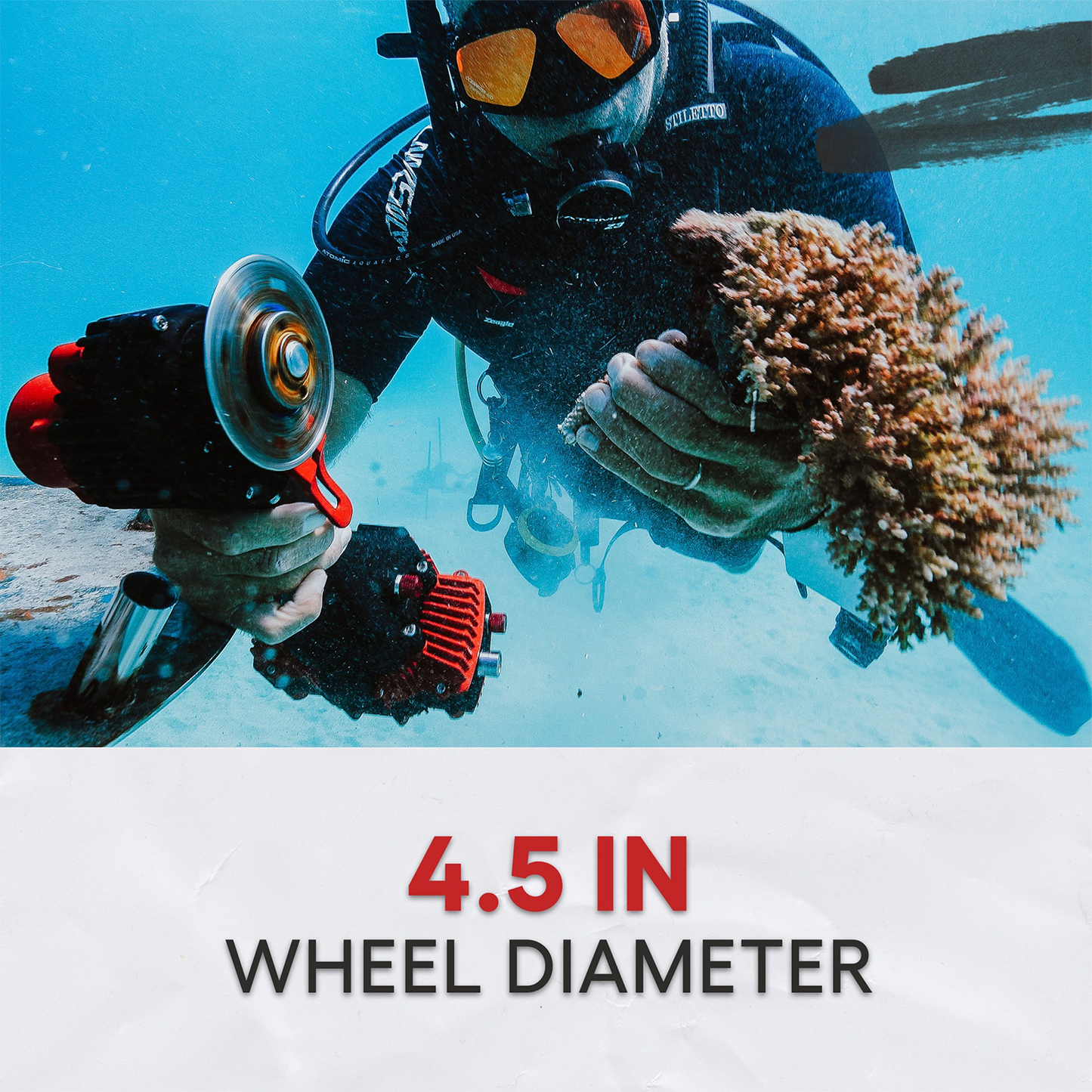 Waterproof Cordless Angle Grinder for Professional Underwater Work