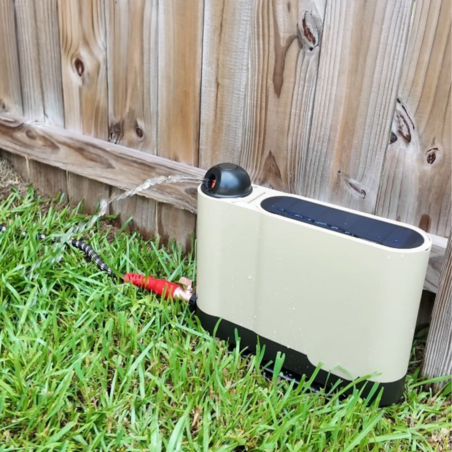 Smart Solar App-Controlled Lawn Sprinkler System with Weather Sensing Technology