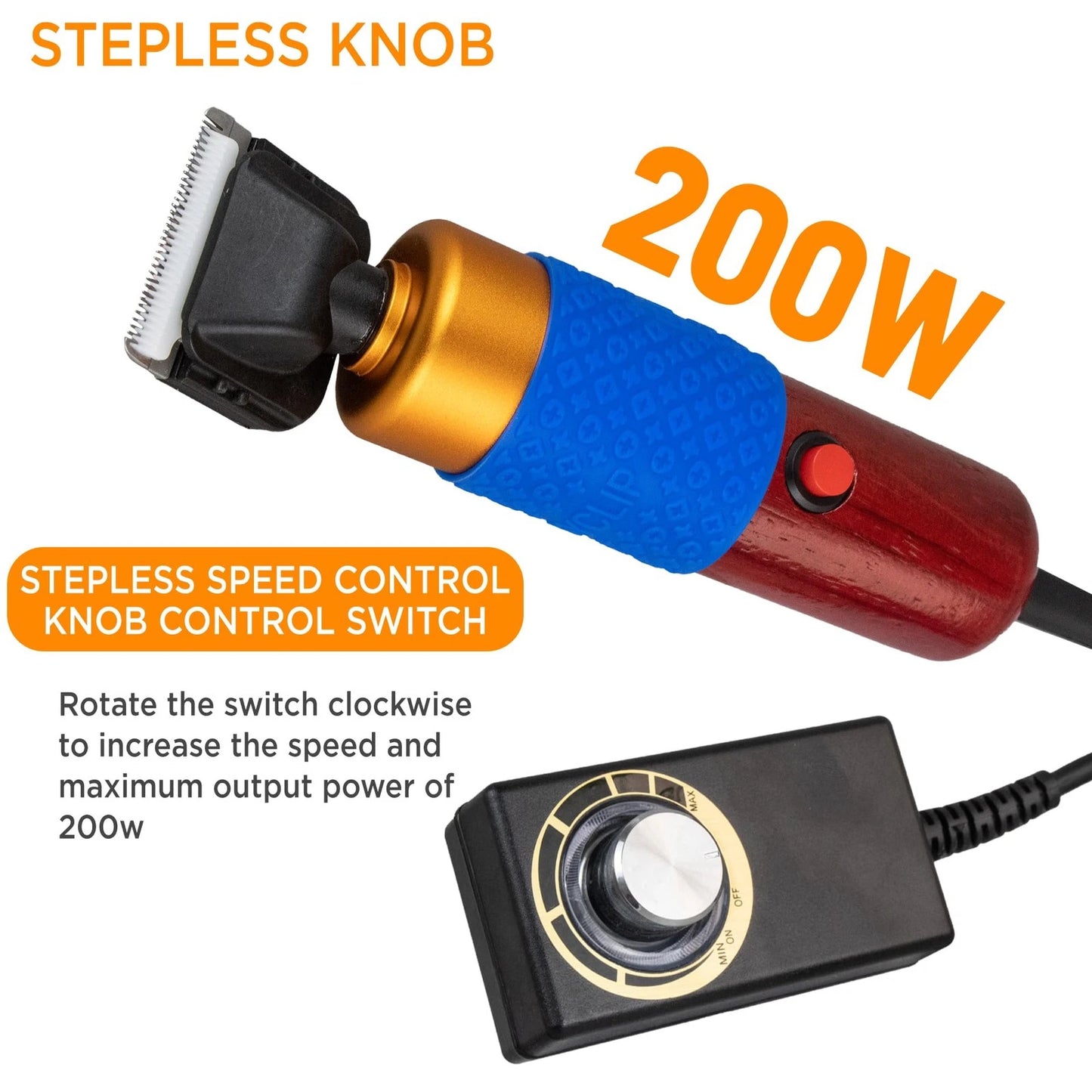 6‑SPEED TUFTING CARPET TRIMMER – 200W, 6000RPM, Ultra‑Low Noise
