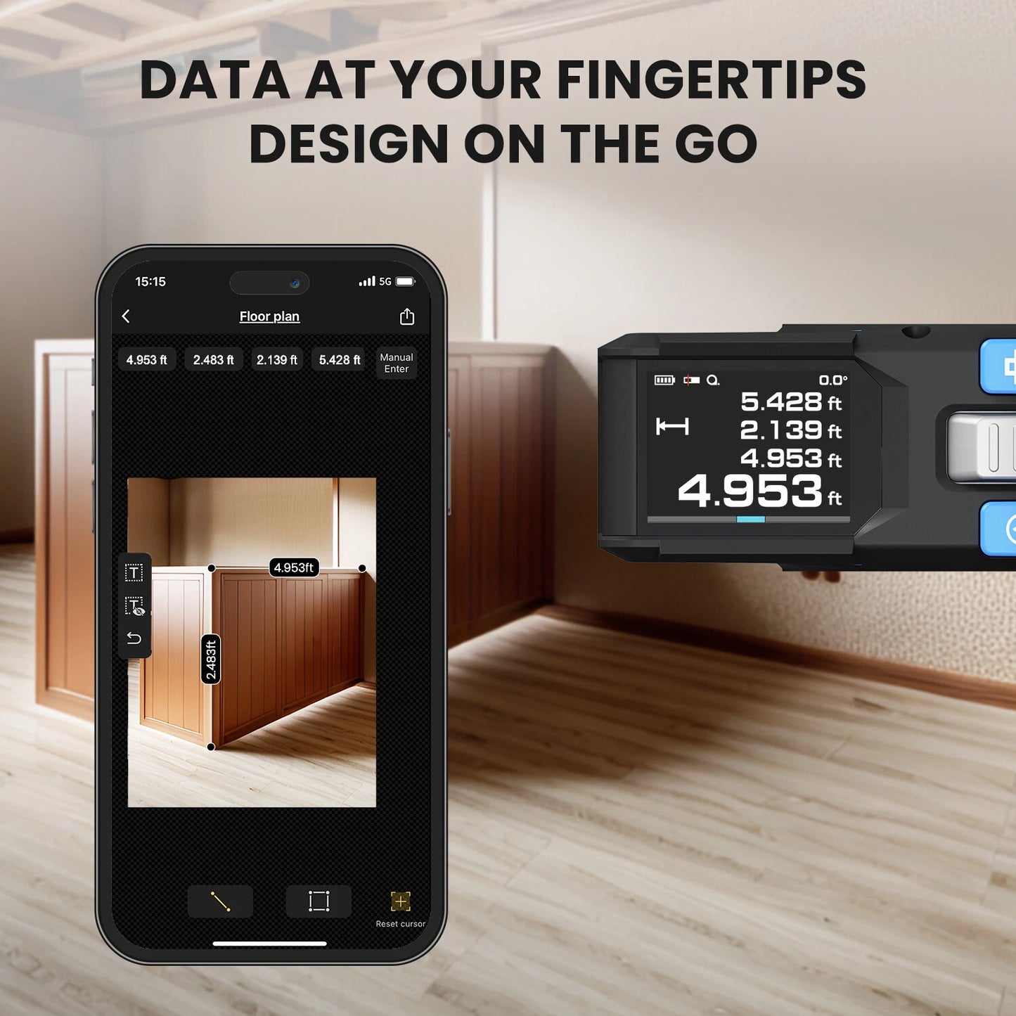 Measure, Record & Share Instantly – Bluetooth 3-in-1 Digital Tape Measure