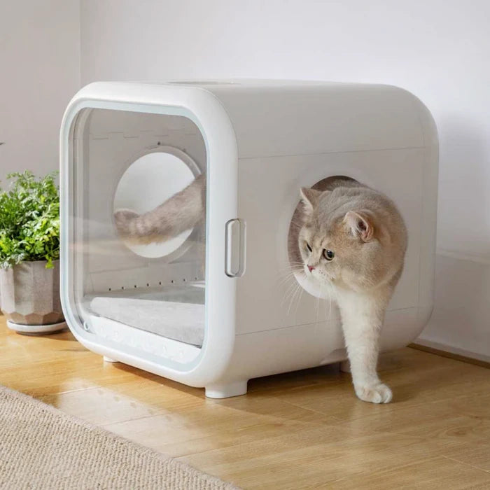THE DRYER THAT DOUBLES AS A COZY PET BED – Warm Mode, Cool Mode, Removable Petting Doors