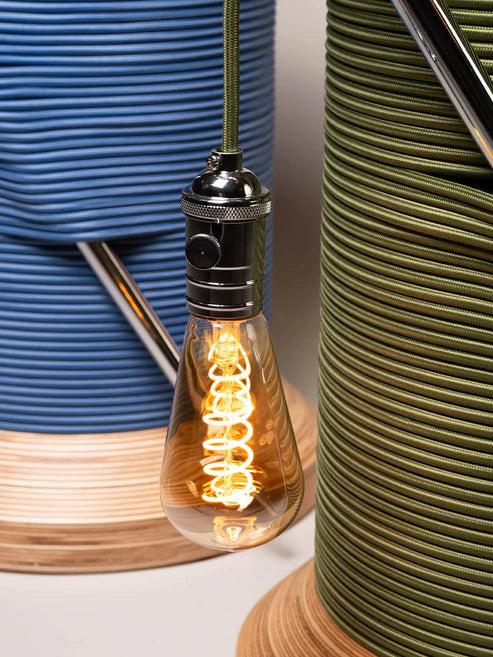 SIDE TABLE, LAMP & HIDDEN STORAGE – The Thread Spool Reinvented